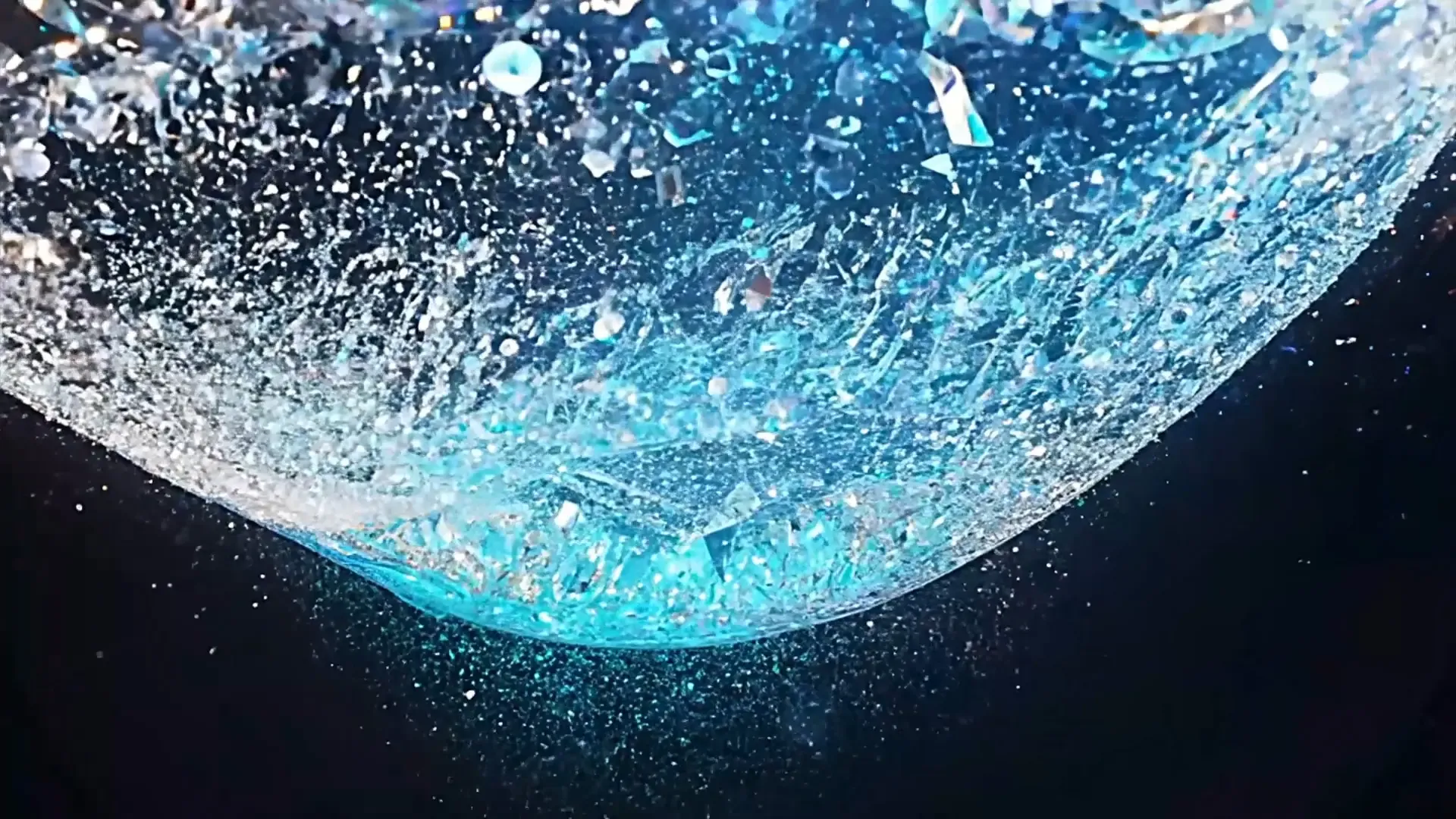 Shattered Ice Crystal Overlay for High-Energy Motion Graphics